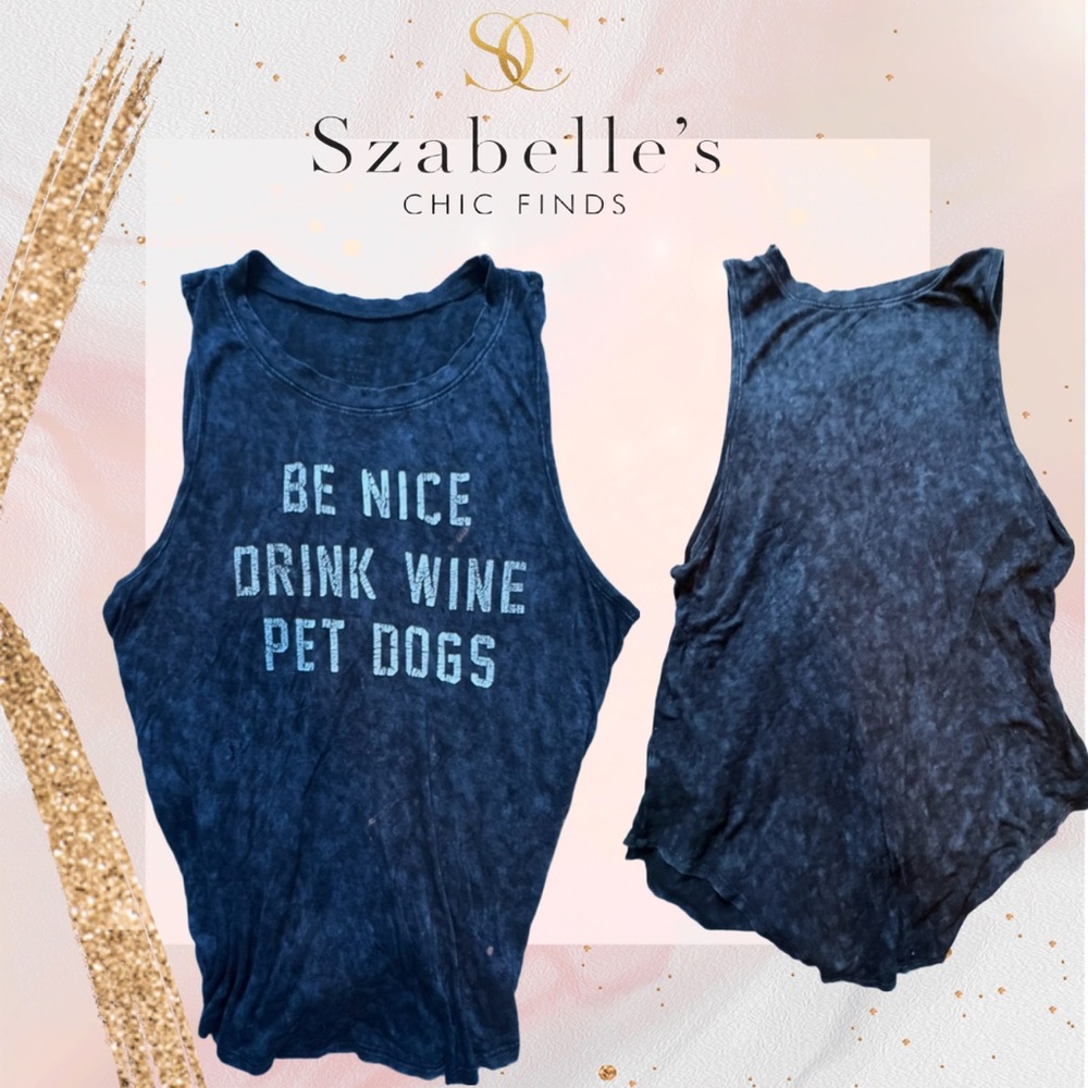 Graphic Tank Top 💙🩶